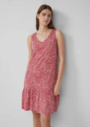 s.Oliver Minikleid Kurzes Jersey-Kleid mit Schleifendetail