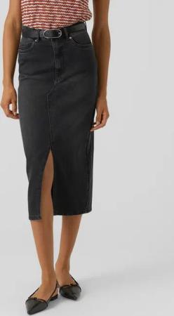 Vero Moda Sommerrock Wadenlanger Denim mit