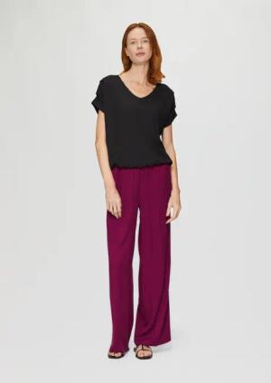 s.Oliver Stoffhose Lyocellhose mit weitem Bein