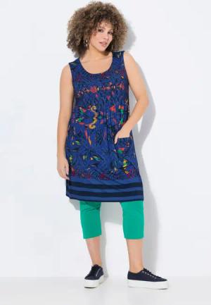 Ulla Popken Minikleid Jerseykleid bedruckt A-Linie
