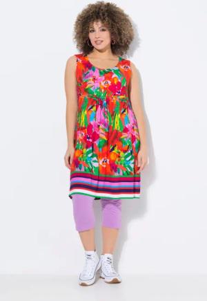 Ulla Popken Minikleid Jerseykleid bedruckt A-Linie