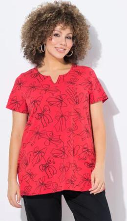 Ulla Popken T-Shirt T-Shirt Schleifen A-Linie
