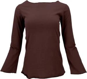 Guru-Shop Longsleeve Basic Langarmshirt, Yogashirt mit..
