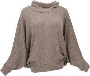 Guru-Shop Longsleeve Oversize Shirt, Rollkragen Strickshirt,