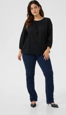 KAFFE Curve Langarmbluse Langarm-Bluse KCrory Große