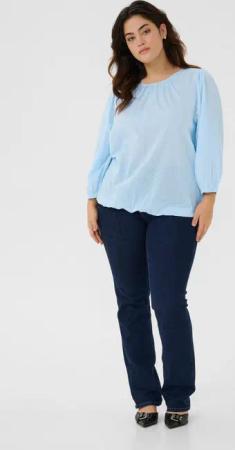 KAFFE Curve Langarmbluse Langarm-Bluse KCrory Große