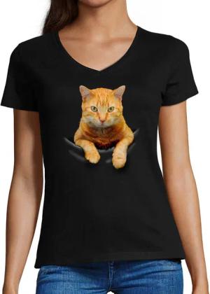 MyDesign24 T-Shirt Damen Katzen Print Shirt