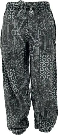 Guru-Shop Relaxhose Stonewash Yogahose, Unisex Baumwoll-Goa-Hose..