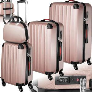 tectake Trolley Hartschalenkoffer-Set, 4 Rollen, 4-teilig,
