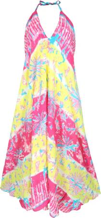 Guru-Shop Midikleid Boho Sommerkleid, Maxikleid mit