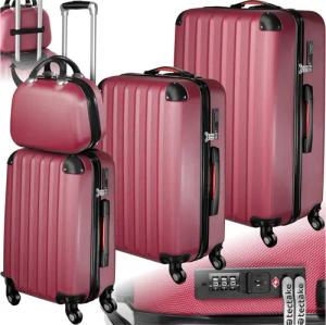 tectake Trolley Hartschalenkoffer-Set, 4 Rollen, 4-teilig,