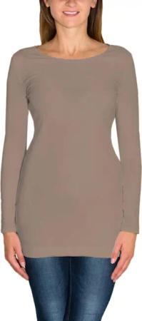 Alkato Langarmshirt Alkato Damen Langarm Longshirt