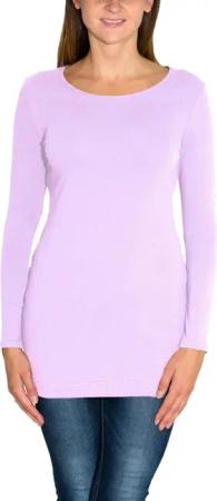 Alkato Langarmshirt Alkato Damen Langarm Longshirt