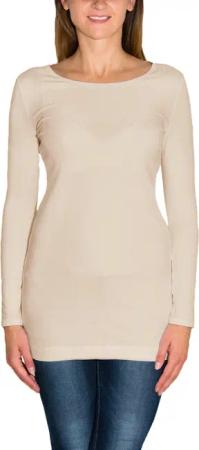 Alkato Langarmshirt Alkato Damen Langarm Longshirt