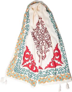 MayTree Modeschal Strandtuch Damen mit folkloristischem