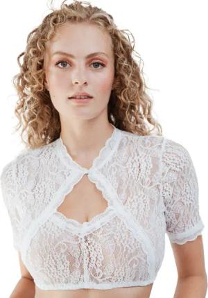 HOFGLANZ Dirndlbluse Dirndlbluse Damen Weiß aus