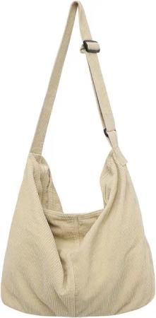 Coonoor Schultertasche Cord Umhängetasche Casual Crossbody