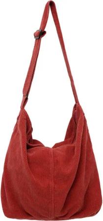 Coonoor Schultertasche Cord Umhängetasche Casual Crossbody