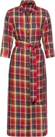 Highmoor Hemdblusenkleid Langes Karokleid