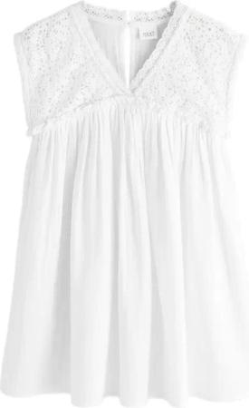 Next Sommerkleid Kleid mit Häkelbesatz (1-tlg)