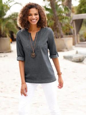 Witt Klassische Bluse Jeans-Tunika