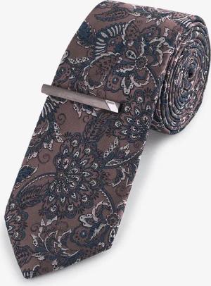 Next Krawatte Schmale Designer-Krawatte und Krawattenclip
