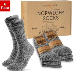 sockenkauf24 Norwegersocken 6 Paar Damen &