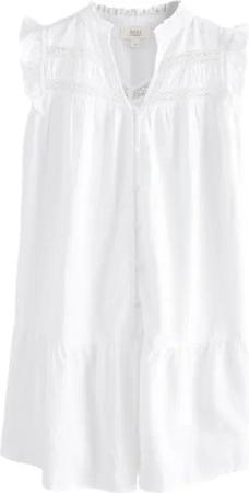 Next Minikleid Minikleid mit Spitzeneinsatz, Rüschen