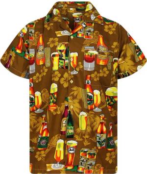 King Kameha Hawaiihemd Beerbottle Funky Hawaii-Hemd