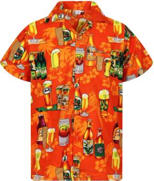 King Kameha Hawaiihemd Beerbottle Funky Hawaii-Hemd