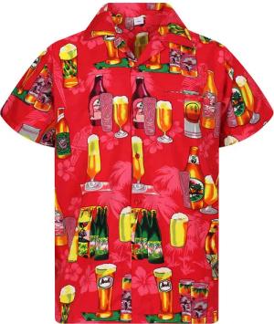 King Kameha Hawaiihemd Beerbottle Funky Hawaii-Hemd
