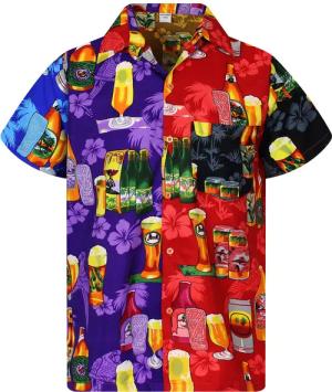 King Kameha Hawaiihemd Beerbottle Funky Hawaii-Hemd