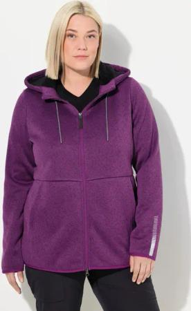 Ulla Popken Sweatjacke Strickfleece-Jacke Teddyfleece 2-Wege-Zipper