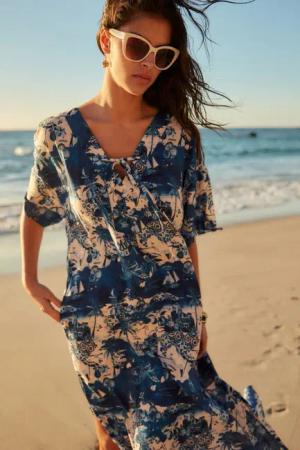 Next Maxikleid Sommerliches Kaftan-Maxikleid, Petite (1-tlg)