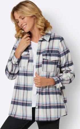 Witt Blusenblazer Karo-Blusenjacke