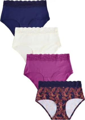 Next Midislip Spitzenslips im 4er-Pack, Midi