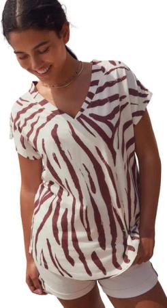 Next T-Shirt T-Shirt mit V-Ausschnitt und