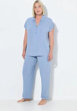 Ulla Popken Pyjama Pyjama oversized Zweiteiler