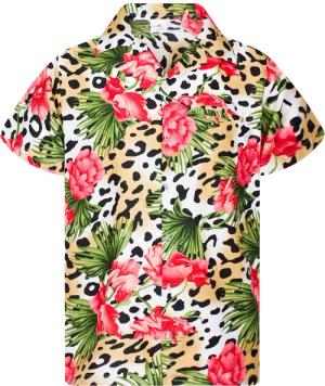 King Kameha Hawaiihemd Leopard Flowers Funky