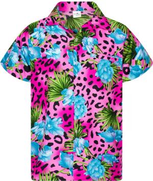 King Kameha Hawaiihemd Leopard Flowers Funky