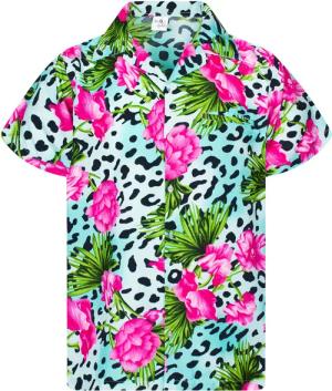 King Kameha Hawaiihemd Leopard Flowers Funky