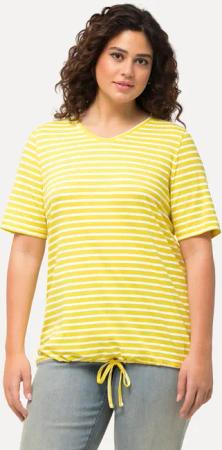 Ulla Popken T-Shirt Shirt Ringel Saumband