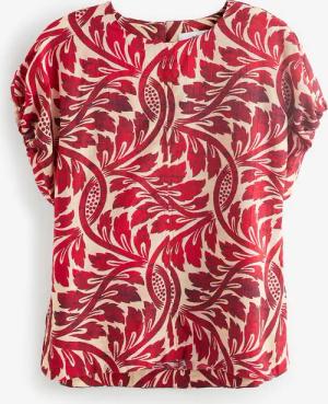 Next T-Shirt Gerafftes, kastiges T-Shirt –