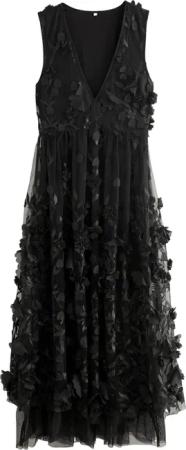 Next Maxikleid Strukturiertes Maxikleid mit V-Ausschnitt
