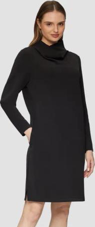 s.Oliver Minikleid Scuba-Kleid mit Wasserfallkragen und