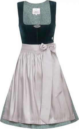 MarJo Dirndl 'Elisabeth' Samt 697758, Jadegrün