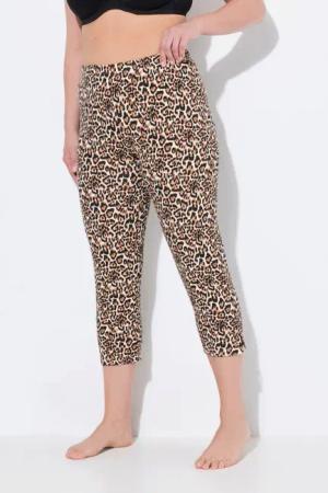 Ulla Popken Funktionshose Capri Leomuster schmales