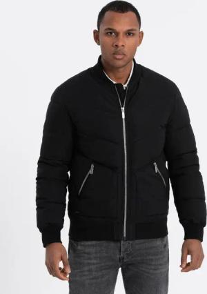 OMBRE Bomberjacke Gesteppte Herren-Bomberjacke mit Metallreißverschlüssen