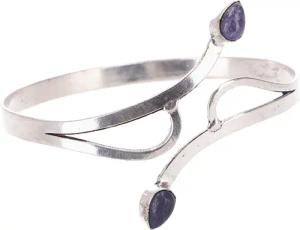 Guru-Shop Armreif Silberne Armspange aus Messing
