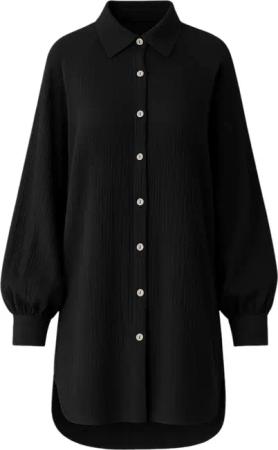 WENOR Hemdbluse Musselin Damen Oversize Hemd